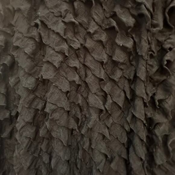 Peter Nygard Women's XL Black Ruffly Skirt Elastic Waist Pull On Comfort Style - Picture 2 of 9